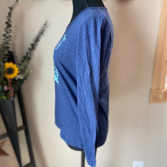 ⭐️10/$10 Soft Sensations Long Sleeve Blue Shirt M - Picture 3 of 7